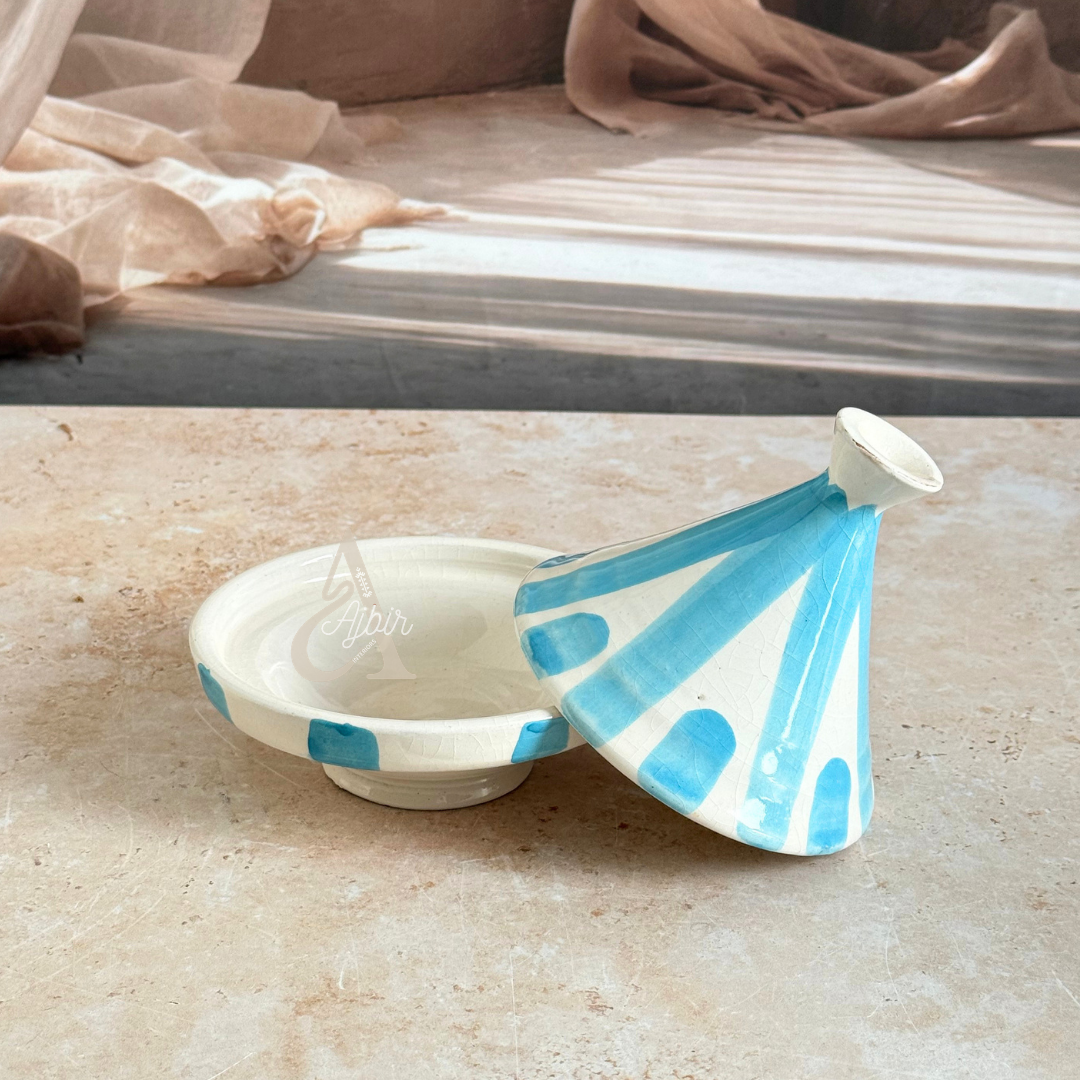 Petit tagine artisanal rayé Amedyaz