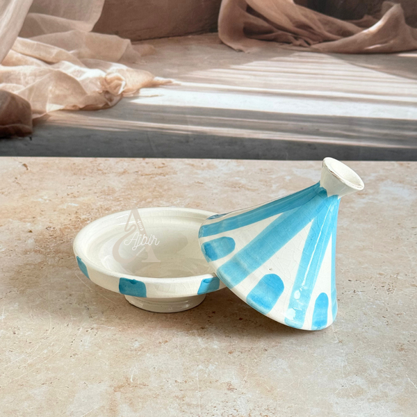 Petit tagine artisanal rayé Amedyaz