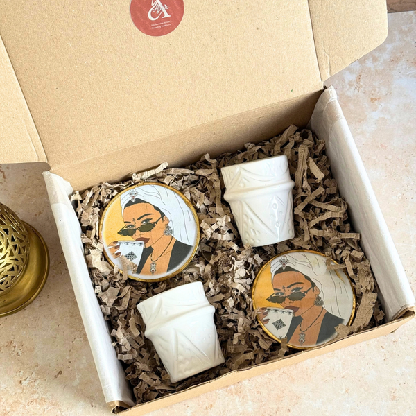 Coffret cadeau artisanal Tifin Blanc