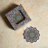 Pack 6 sous tasses Zellige fleur multicolore