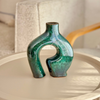 Vase Atlas petit turquoise moucheté