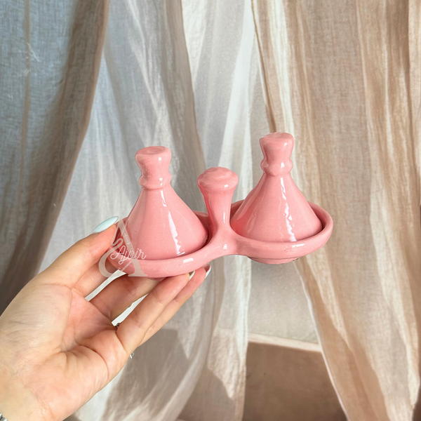 Petit tajine sel & poivre artisanal rose