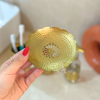 Porte savon rond doré en cuivre 1