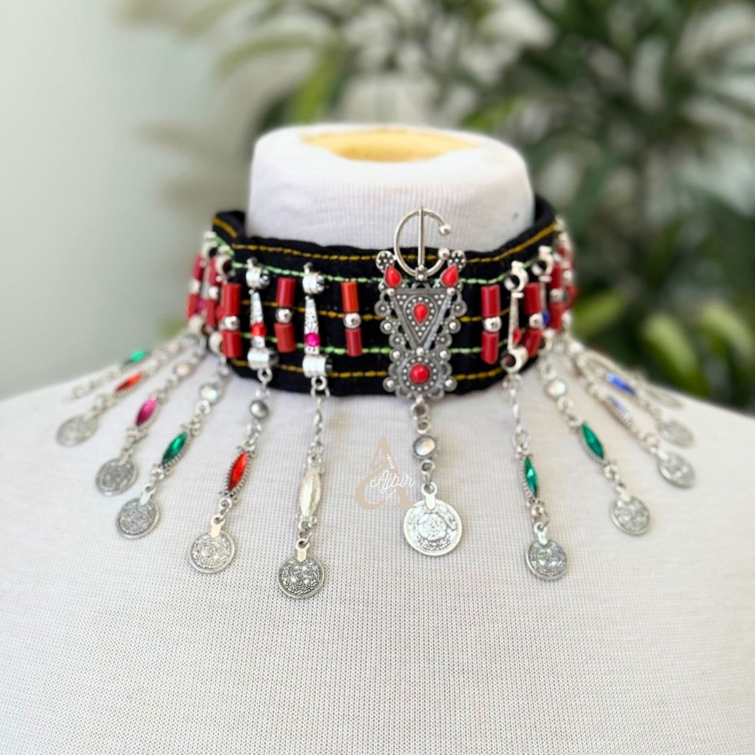 Accessoire Amazigh Tazerzit pour tête et cou 2
