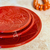 Set 3 assiettes en céramique artisanale Tizwelt Rouge