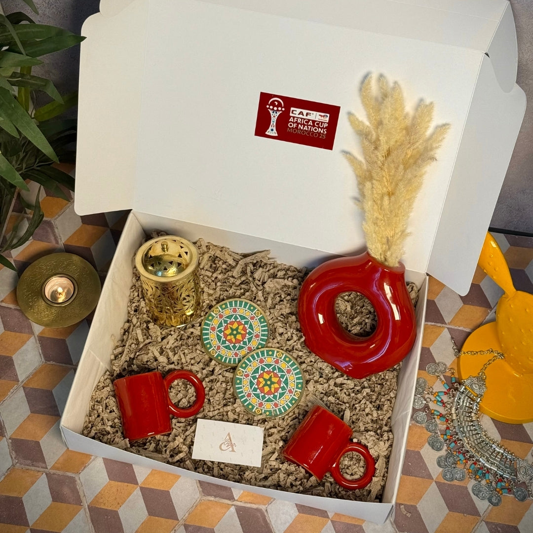 Coffret Cadeau Bénin - Élégance Rouge | Édition CAN 2025