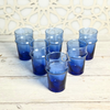 Set de 6 verres à thé beldi bleus 9cm