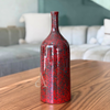 Vase bouteille bordeaux moucheté Asif