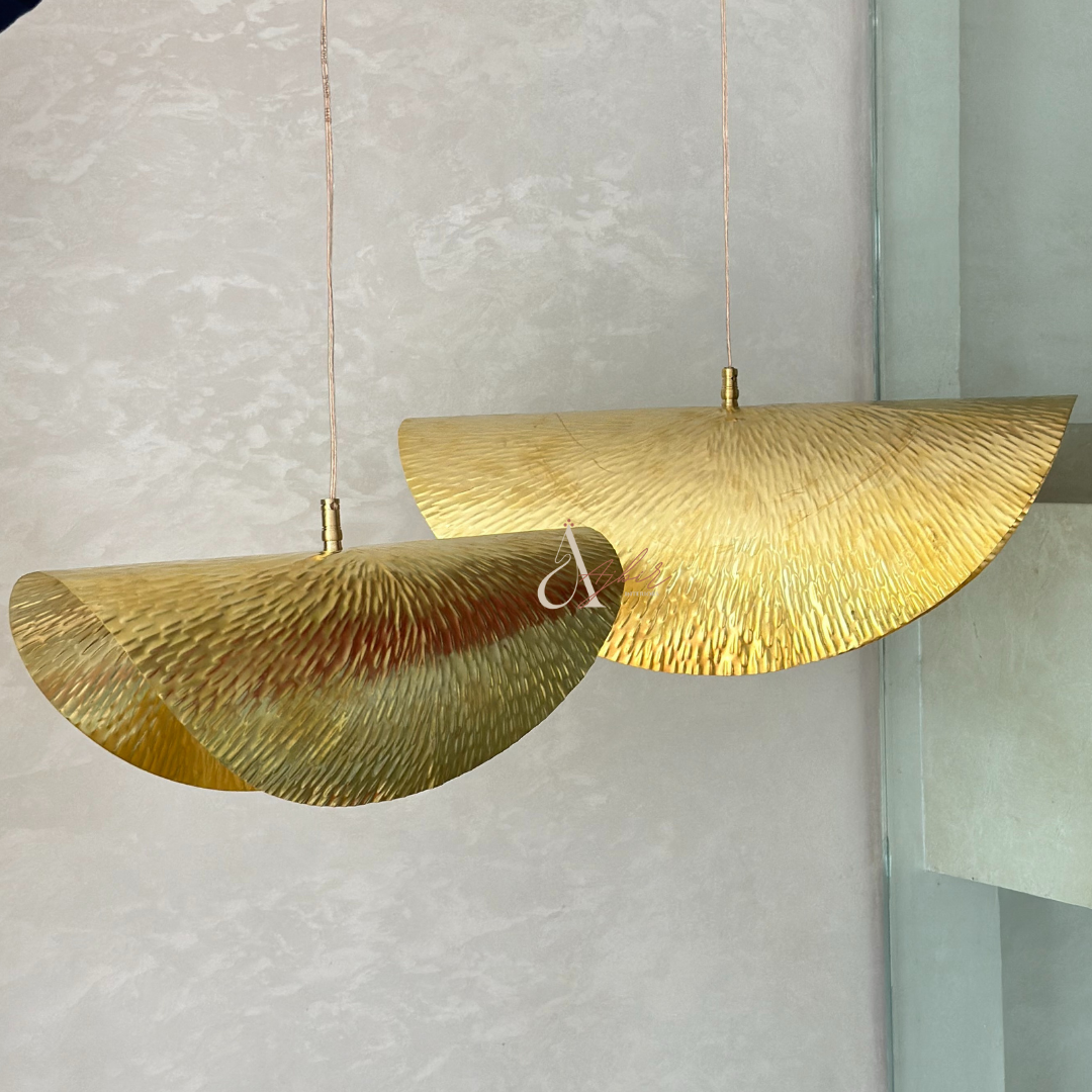 Suspension en laiton Ayour doré  50cm - Ajbir
