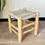 Tabouret en bois et Kittane gris clair - Ajbir