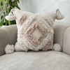 Housse de coussin Tit crème et beige - Ajbir