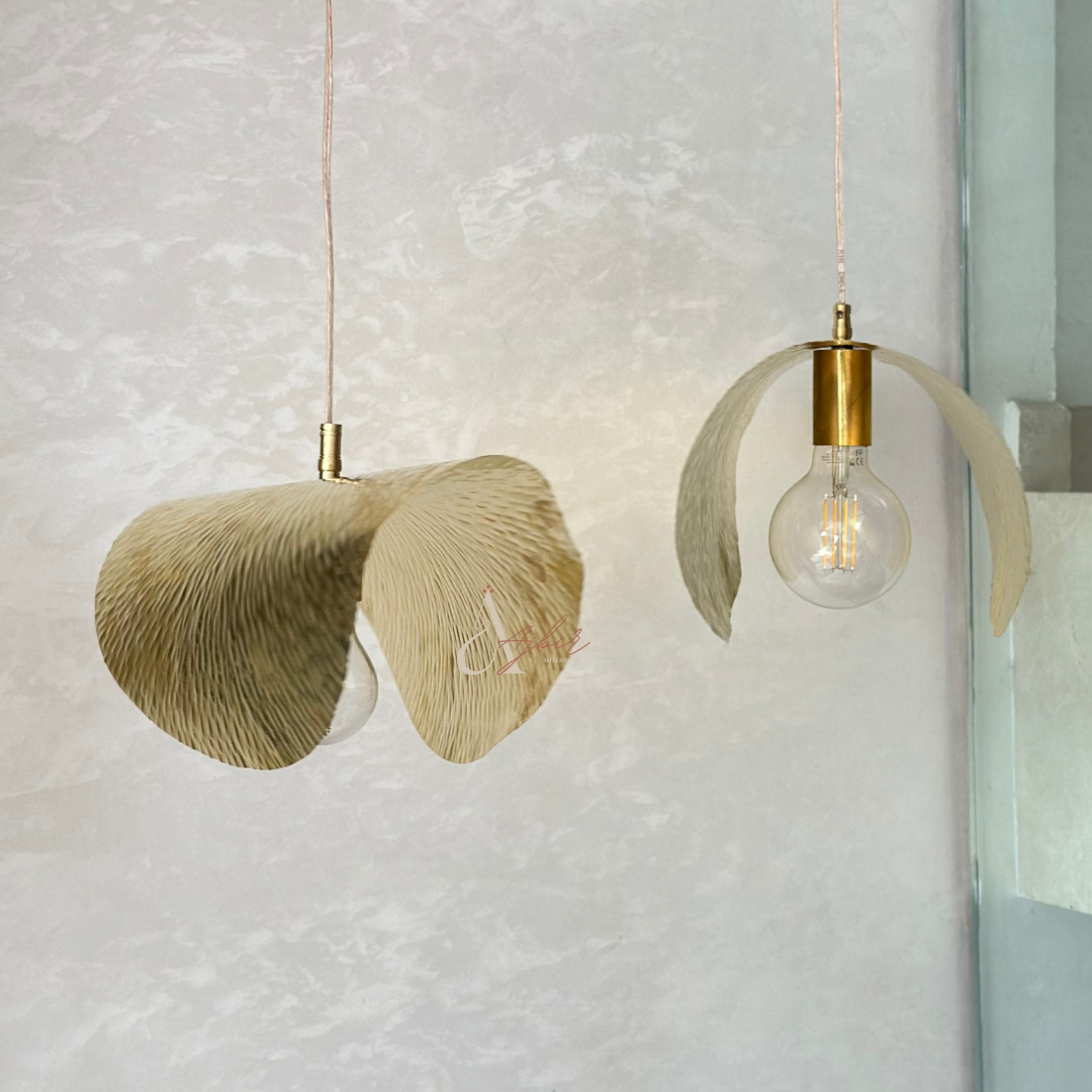 Suspension en laiton Ayour doré  50cm - Ajbir
