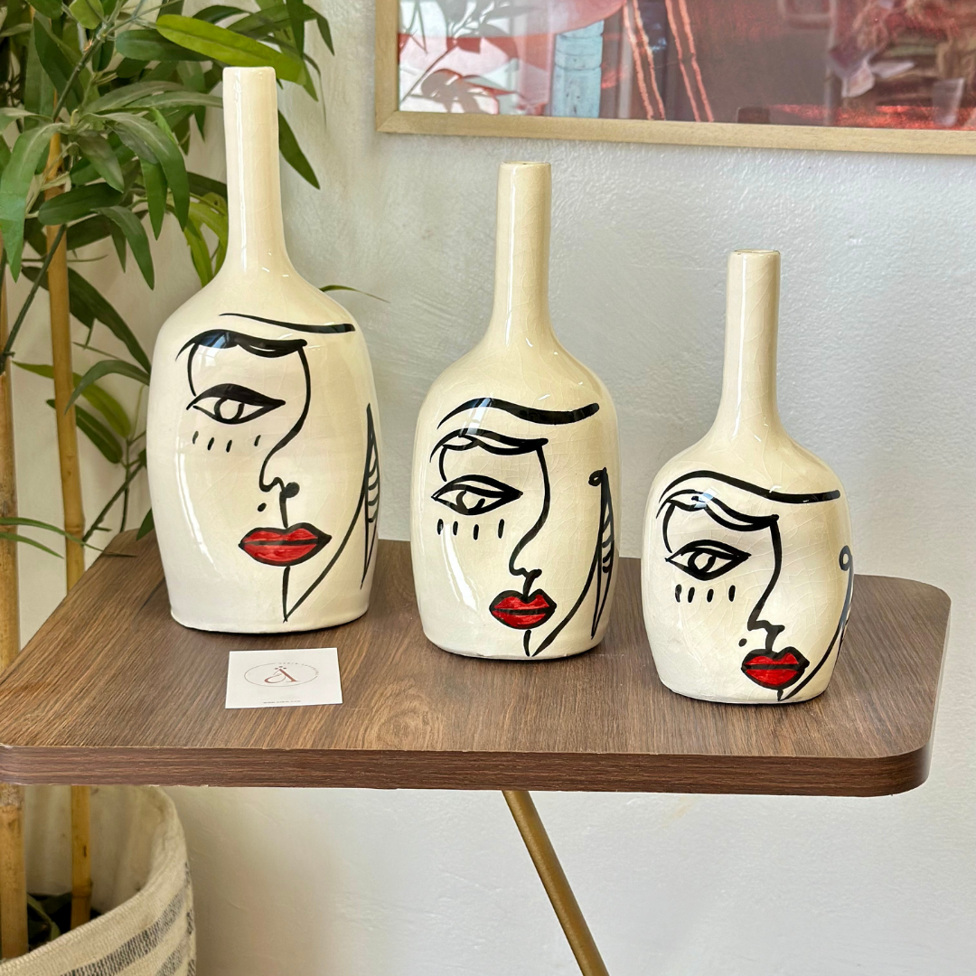 Vase artisanal Oudm rouge