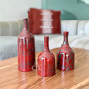 Vase bouteille bordeaux moucheté Asif