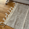 Tapis artisanal Zanafi taupe 100% coton 150cm/97cm