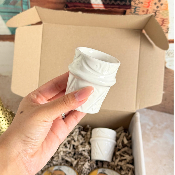 Coffret cadeau artisanal Tifin Blanc