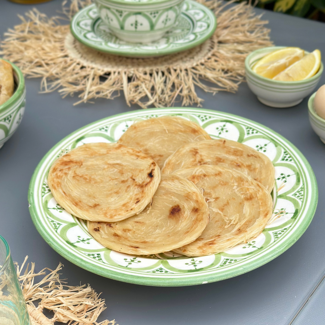 Assiette Taddart vert - Ajbir