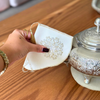 Duo porte-théière et sous-théière artisanal brodé Azrir