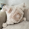 Housse de coussin Tit crème et beige - Ajbir