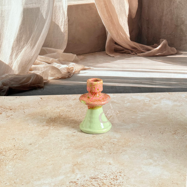 Porte bougie moderne vert pastel