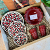 Coffret cadeau artisanal XL Abrid crème & bordeaux