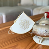 Duo porte-théière et sous-théière artisanal brodé Azrir