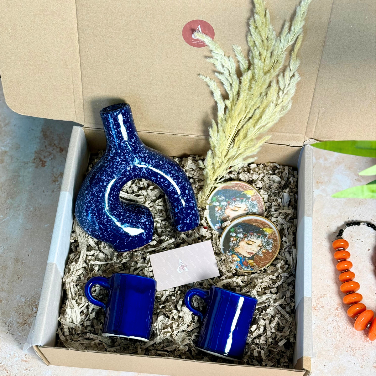 Coffret cadeau artisanal Lahna Bleu