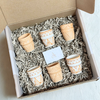 Coffret cadeau 6 tasses artisanales – Collection beige & blanc