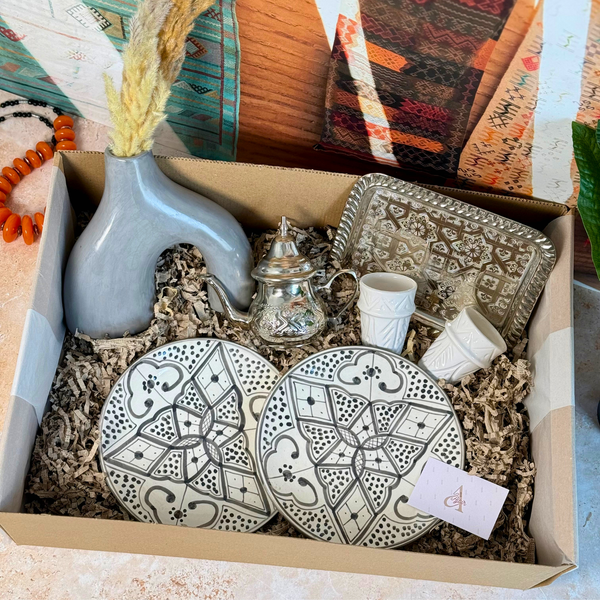Coffret cadeau XL Artisanal Agdal Zellige Gris