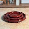 Set de 3 assiettes Amur en céramique artisanale Bordeaux