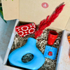 Coffret cadeau artisanal Tarbouch rouge et bleu
