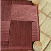 Tabouret artisanal TIGMI Bois naturel & tressage terracotta rosé