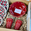 Coffret cadeau artisanal XL Abrid crème & bordeaux