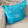 Housse de coussin Sabra (soie de cactus) Turquoise - Ajbir