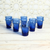 Set de 6 verres à café beldi bleu 8cm