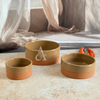 Set 3 saladiers bicolore Terracota et beige