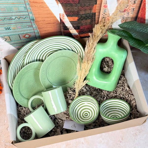 Coffret cadeau artisanal XL Riad vert pastel