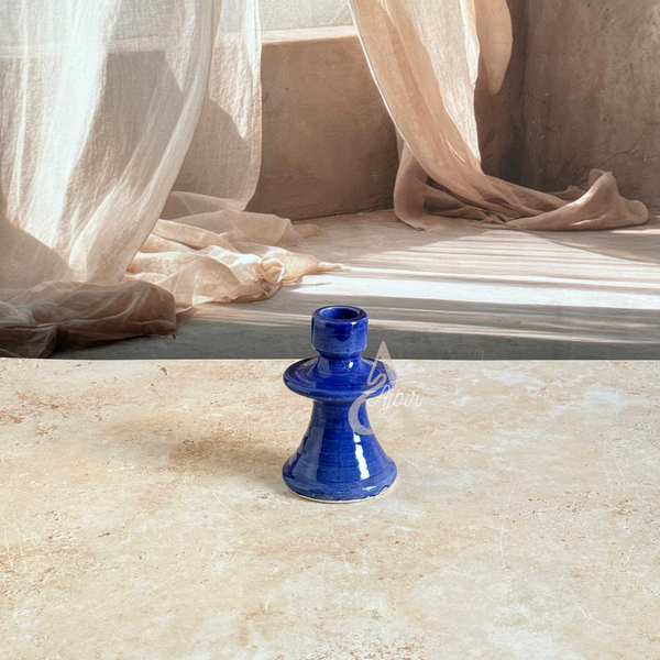 Porte bougie bleu moderne