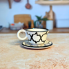 Tasse à café artisanale avec sous tasse Zellige