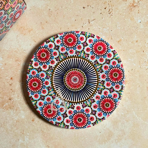Pack 6 sous tasses Zellige rond multicolore