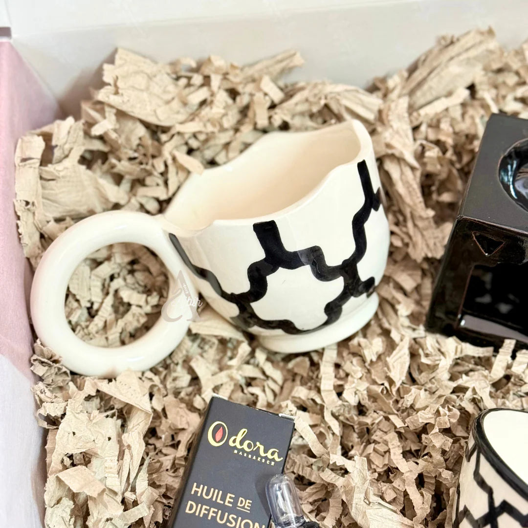 Duo 2 coffrets cadeaux Zellige noir et blanc