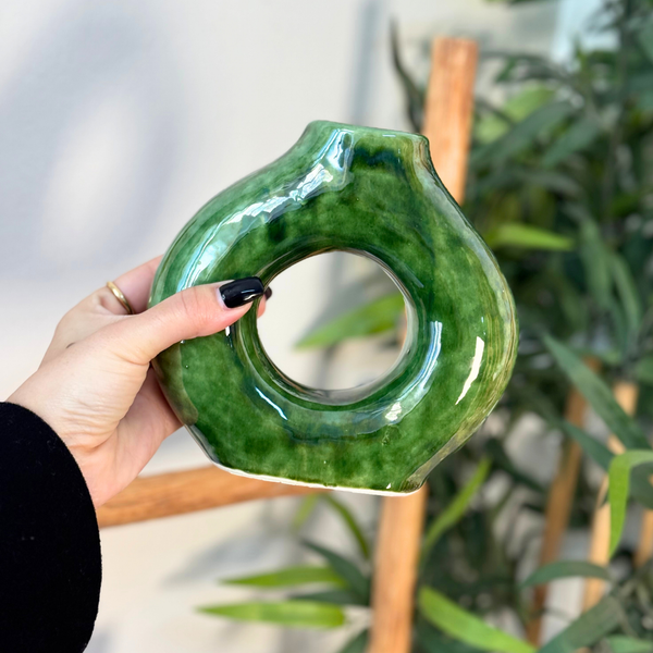 Vase artisanal Tafoukt vernis petit