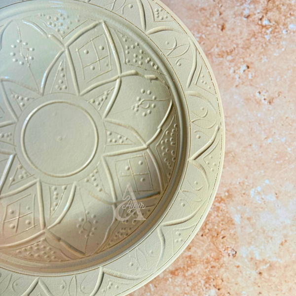 Assiette creuse Tizwelt crème 26cm