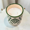 Bougie artisanale Amazigh verte XL parfum OUD