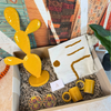 Coffret cadeau artisanal XL Anay jaune moutarde