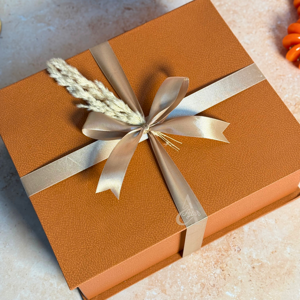 Boite prestige Terracota effet cuir 30cm/25cm/11cm