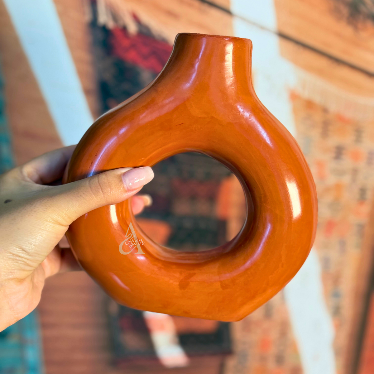 Vase artisanal Tafoukt moyen Terracota mat