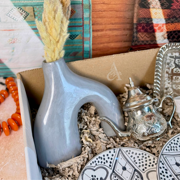 Coffret cadeau XL Artisanal Agdal Zellige Gris