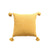 Housse de Coussin à pompons 50cmx45cm Jaune moutarde - Ajbir