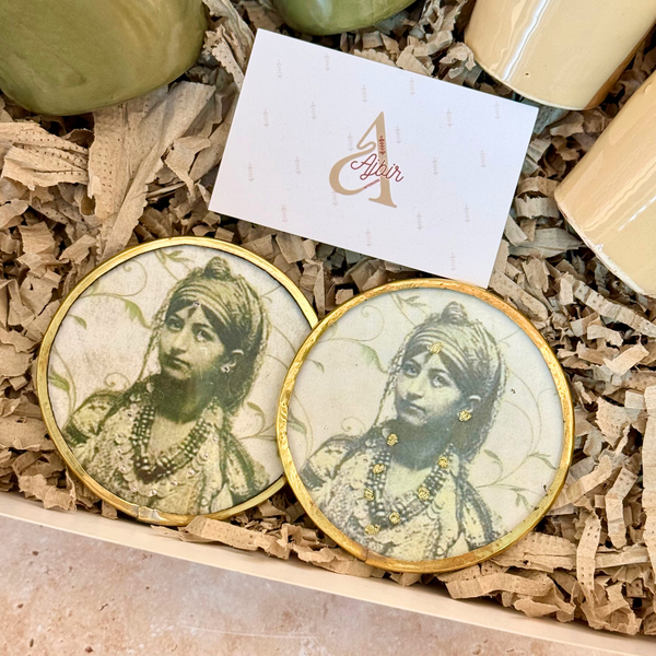 Coffret cadeau artisanal Thuda vert & beige | Edition Journée de la Femme